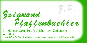 zsigmond pfaffenbuchler business card