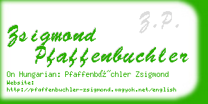 zsigmond pfaffenbuchler business card